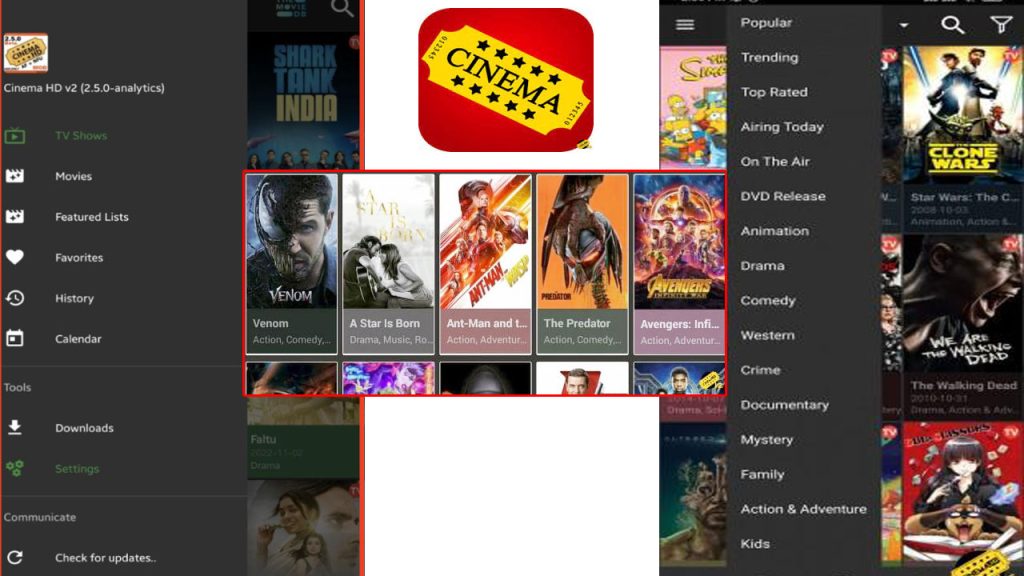 Cinema Apk v2.5 Full Version Download | Cinema HD mod apk